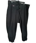 Alleson Athletic Mens Size 2XL Black Football Pants Below Knee Front Tie Up - €10,30 EUR