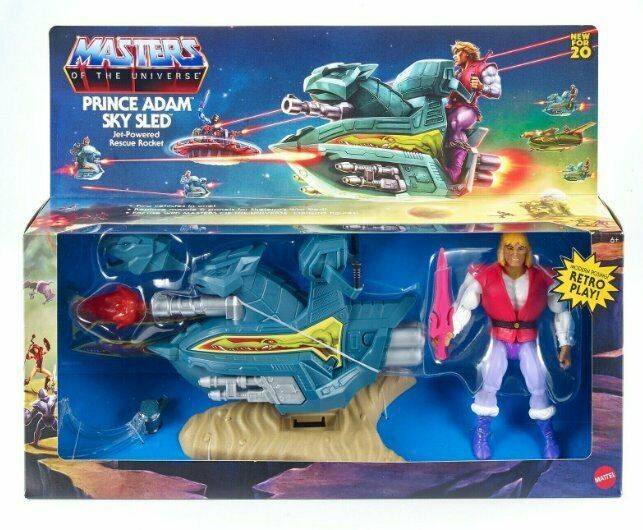 Primary image for NEW SEALED 2020 Masters of the Universe Prince Adam Sky Sled Walmart Exclusive