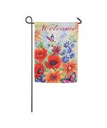 Meadow Creek Bright Wildflowers Welcome Decorative Suede Garden Flag- 2 ... - $14.99
