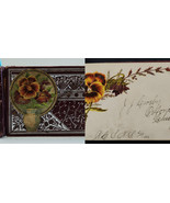 1885 antique AUTOGRAPH ALBUM west chester pa HARRY FISHER floral ada oh ... - $123.70
