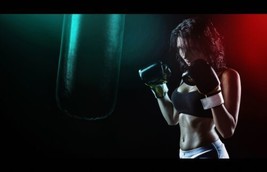 Attractive Woman in Boxing Ring. Photo ReproductiPrints Canvas Giclee - £7.55 GBP+