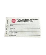 Vintage Continental Airlines Baggage Label - Old Livery -Meatball Logo - $10.90 CAD
