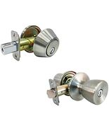 Faultless Tulip Satin Stainless Steel Metal Entry Knob and Single Cylinder - $55.85 CAD