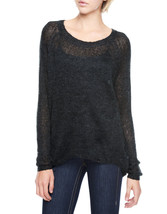 NWT $168 New Womens Mohair True Religion Jeans Sweater Top M Raglan Hi L... - £132.94 GBP