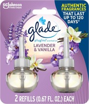 Glade PlugIns Scented Oil Refill Lavender &amp; Vanilla, Essential Oil Infused Wall  - £15.94 GBP