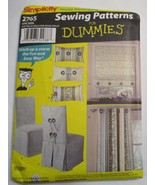 simplicity 2765 Sewing Patterns for Dummies Pillows, Roman Shades &amp; Chai... - $8.90