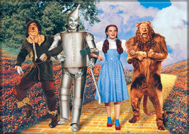 The Wizard of Oz Cast On Yellow Brick Road Photo Refrigerator Magnet NEW UNUSED - £3.07 GBP