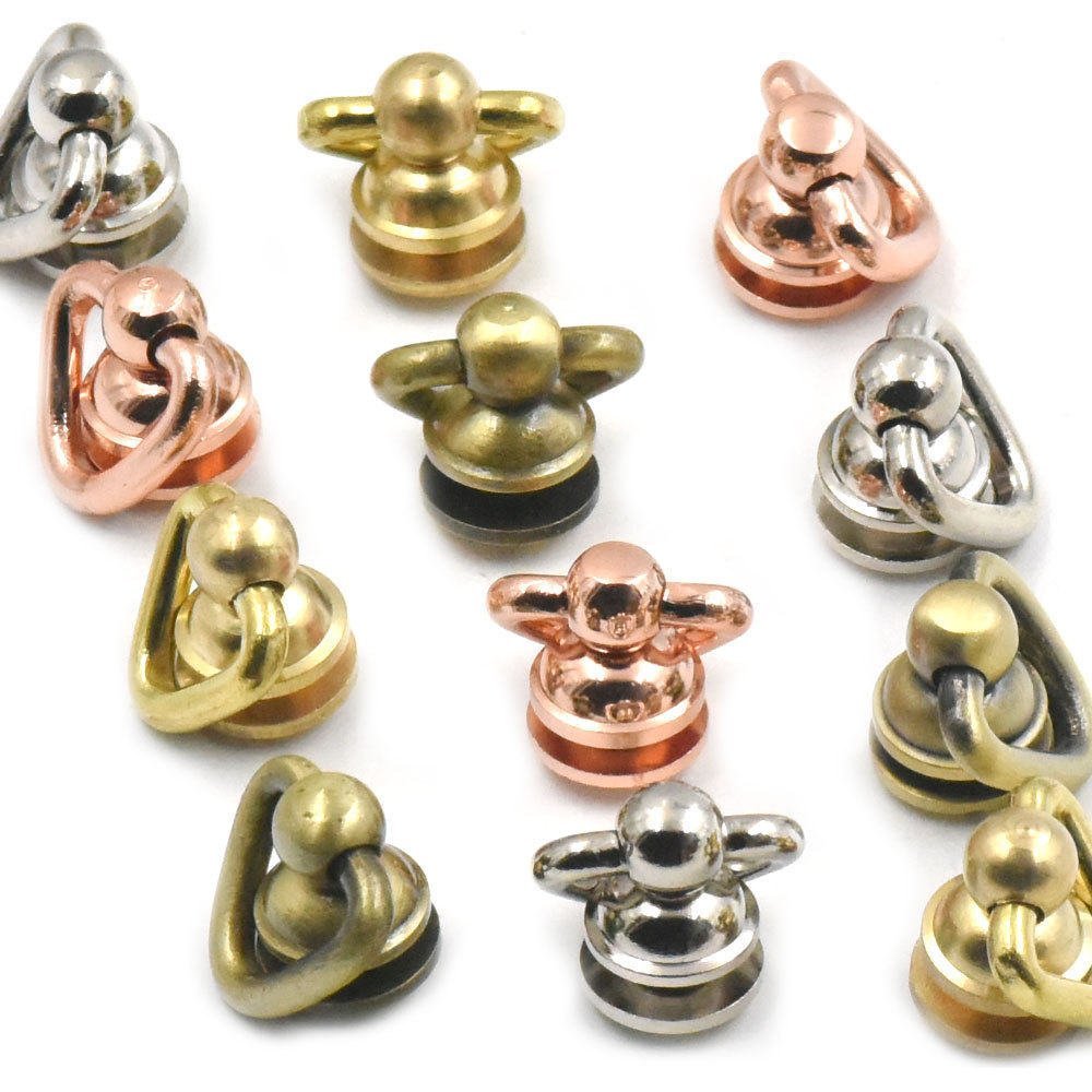 5 sets Solid BRASS CONNECTOR JOINT Medium Wallet Chain Rope Key Safety Hardware