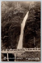 RPPC Horsetail Falls Bridge Columbia River Hwy Oregon Cross Dimmitt Postcard Q23 - £7.81 GBP