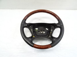 03 Mercedes R230 SL500 steering wheel, leather/wood, black - $186.99