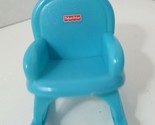 Fisher Price My First Dollhouse furniture piece blue rocking chair - $5.93