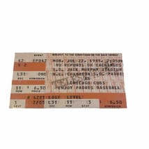 7/22/1985 Chicago Cubs @ San Diego Padres Ticket Stub Sandberg H and RBI Smith S - £4.75 GBP