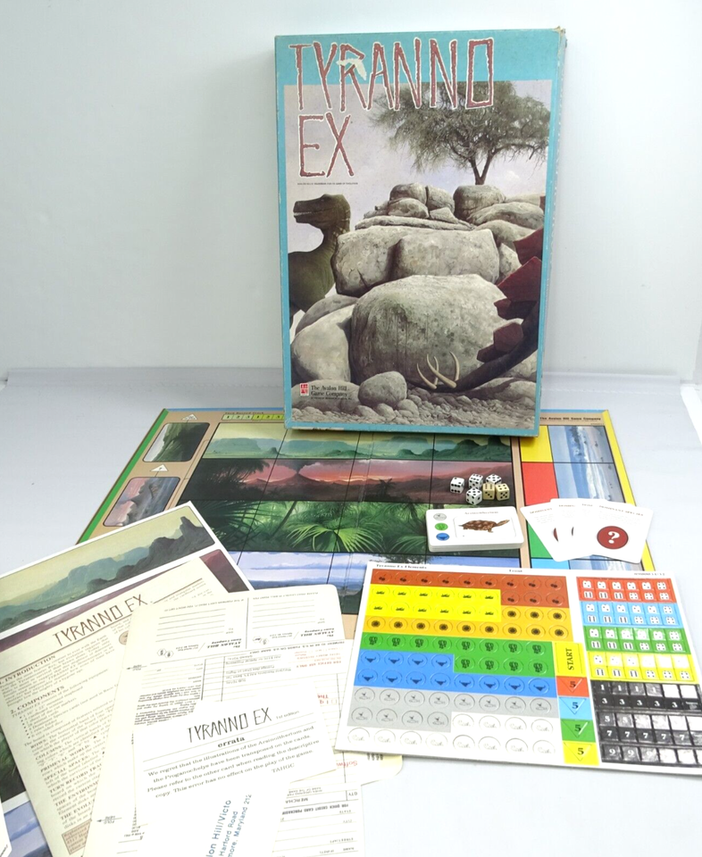 Tyranno Ex (1992) Board Game Avalon Hill UNPUNCHED COMPLETE Dinosaur Vintage - $18.00