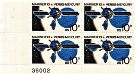 U S P S - Stamps Plate Block Of 4 10c Mariner 10 Venus Mercury MNH OG - 1975 - £1.73 GBP