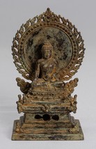 Ancien Indonésien Style Assis Bronze Javanais Enlightenment Bouddha - 13.5cm/5 &quot; - £688.03 GBP