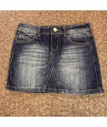 Total Girl Size 8 Denim Blue Jean Mini Skirt - $11.99