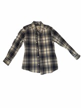 Place Kid&#39;s Long Sleeve (Boys)Blue Plaid Button Up Pocket Shirt - Size S... - $7.38