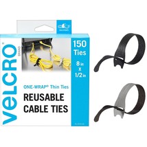 150Pk Cable Ties Value Pack | Replace Zip Ties With Reusable Straps, Red... - £22.37 GBP