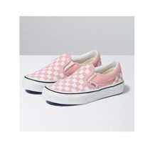 Vans Classic Checkerboard Slip On In Powder Pink/True White Size 13.5 UY - £42.82 GBP