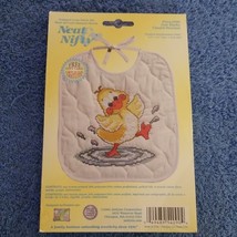 Janlynn Neat &amp; Nifty &quot;Just Ducky&quot; Baby Bib Stamped Cross Stitch Kit - £8.39 GBP