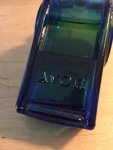 70s Avon Blue Whistle with silver ring after shave bottle (Spicy After Shave) image 3