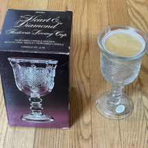 New in Box Vtg Heart &amp; Diamond - Avon Fostoria Loving Cup With Candle - £10.42 GBP