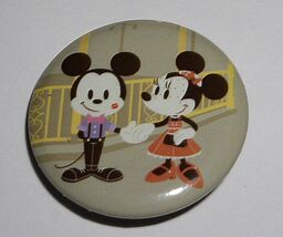 Disney Mickey And Minnie Mouse Pinback Button Made In USA 1 1/4" - $4.99