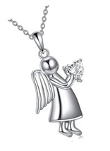 My Little Angel Guardian Necklace Sterling Christening - $91.68