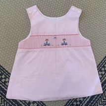Girl’s Itsy Bitsy Spider Smocked Top Size 7 PINK  - £12.45 GBP