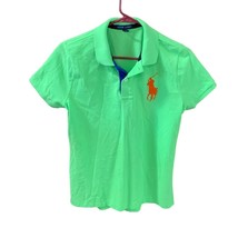 Ralph Lauren Womens Size Large L Neon Green Polo Short Sleeve Top Shirt Golf Ten - £14.80 GBP