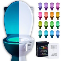 Toilet Light With Motion Sensor - Toilet Bowl Night Light With 16 Color Changing - £19.97 GBP