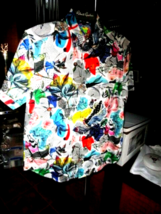 Robert Graham Colorful Short Sleeve Shirt Size Medium image 2