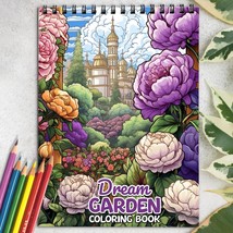 Dream Garden Spiral Coloring Book to Relax and Unwind - £13.30 GBP