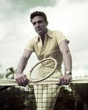 Robert Stack TVs Eliot Ness The Untouchables poses with tennis raquet 24x36 post - £23.59 GBP
