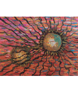 Painting Original Direct From Signed By Artist Abstract Star Stars Sun C... - $359.27