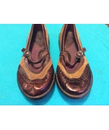 BORN WOMENS SIZE 8 BROWN LEATHER FLATS - Free Shipping - A CLASSIC SHOE - $52.41 CAD