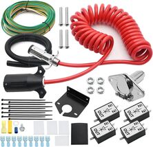 Towed Vehicle Wiring Kit, 6 to 7 Way Power Cord Diodes Ring Terminal Tie... - $1,101.47 MXN