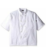 Dickies Unisex Short Sleeve Button Coat XS Extra Small White DC49 NEW NWT  - £10.89 GBP