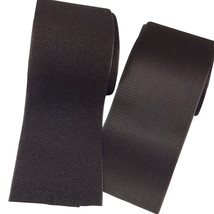 BLACK 6&quot; Sew-on Hook &amp; Loop Tape Five 5 Feet Long ~ SHIPS FROM THE USA - £14.36 GBP