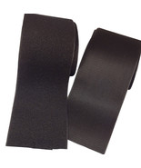 BLACK 6&quot; Sew-on Hook &amp; Loop Tape Five 5 Feet Long ~ SHIPS FROM THE USA - £14.14 GBP