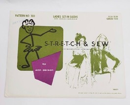 Vintage Stretch &amp; Sew Ladies Set-In Sleeve Ann Person Pattern No 300 Unc... - $17.77