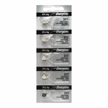 Energizer 317 Button Cell Silver Oxide SR516SW Watch Battery Pack of 5 Batteries - £7.82 GBP