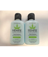 2-HEMPZ TRIPLE MOISTURE WHIPPED BODY CREME CREAM 2.25 OZ EACH NEW - $251.76 MXN