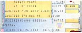 Vintage Robert Plant Ticket Stub July 26 1988 Saratoga Springs NY Led Zeppelin - £19.60 GBP
