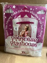 NEW Fox Print Princess Castle Play Tent with Glow in the Dark Stars - Pink - £11.86 GBP