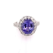 Tanzanite Diamond Ring 14 kt 5.30 TCW Certified 013306 - £2,338.95 GBP