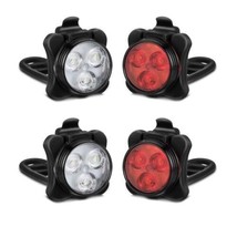 Akale Rechargeable Bike Lights Set2 Pack, LED Bicycle Lights Front and Rear, - £14.23 GBP