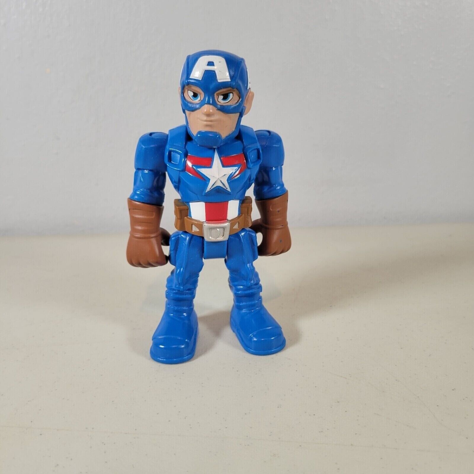 Playskool Mega Mighties Action Figure Marvel Captain America Size 5" 2018 - $9.98