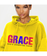 Custom Design Hoodie &quot;GRACE&quot; - Medium Yellow  - $23.99