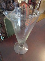 LARGE CRYSTAL COCKTAIL VASE WITH MIXER BAR ACCESSORY - £36.58 GBP